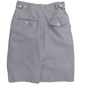 Ralph Lauren Skirt Womens Size 2 Blue White Seersucker Striped Mini Skirt